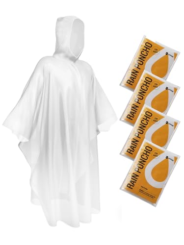 SaphiRose Disposable Rain Ponchos Emergency Clear Poncho