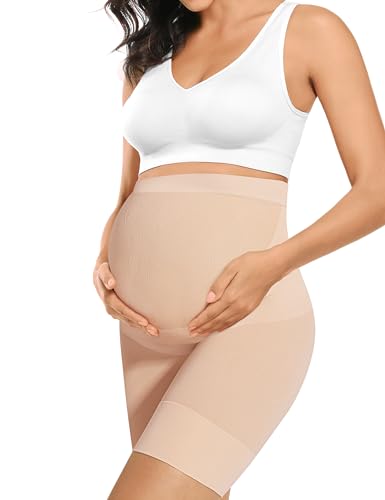 Peauty Maternity Dress Baby Shower Dress Maternity Shapewear Underwear Summer Maternity Clothes Maternity Dresses for Women Maternity Dress for Photoshoot Gender Reveal Dress(Nude M)