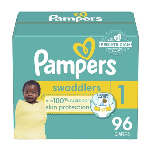 Pampers Baby Diapers - Swaddlers - Size 1, 96...