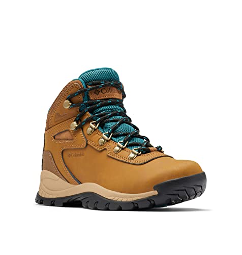 Columbia Womens Newton Ridge Lightweight Waterproof Hiking Boot, Elk/River Blue, 8