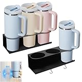Magnetic Cup Holder for Stanley, HYLEBOR 2Pack Tumbler Organizer for 30/40 oz Stanley Cup Accessories, Disassembly Water Bottle Organizer for Refrigerator, Cabinet, Kitchen