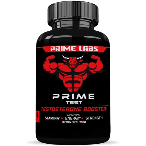 Prime Labs Men's Testosterone Booster - Stamina, Endurance, & Strength - 60 Caplets