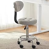 XUEGW Office Drafting Chair with Back Support and Footrest Multi-Purpose Office Desk Chair, Home Chair Thick Seat Cushion for Home Bar Kitchen Shop