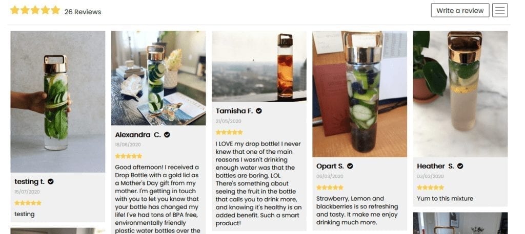 social proof on product pages