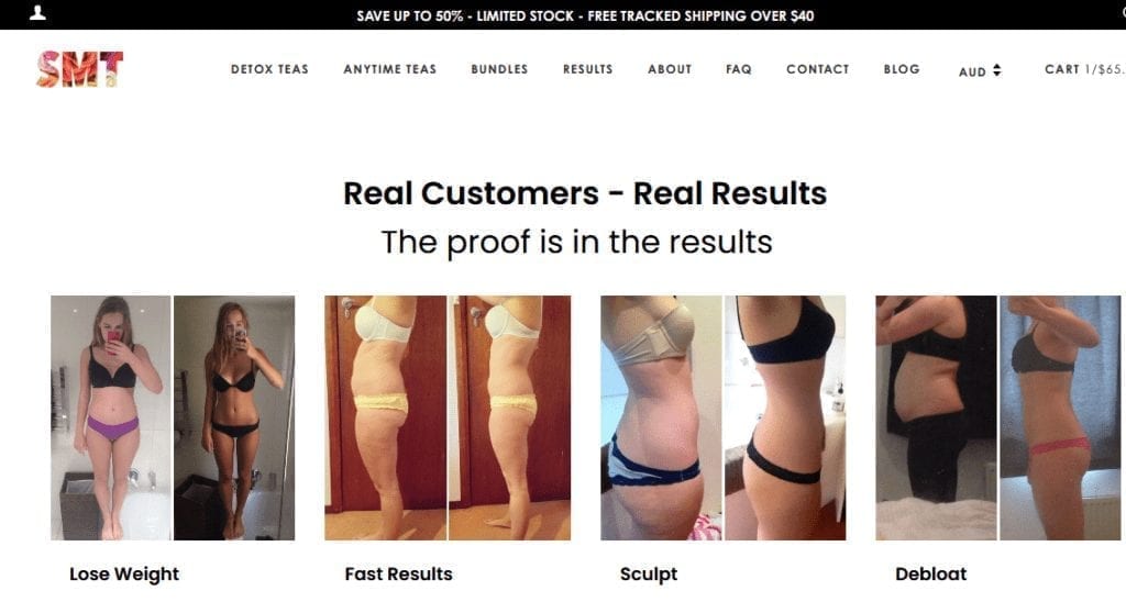 sales page with socail proof