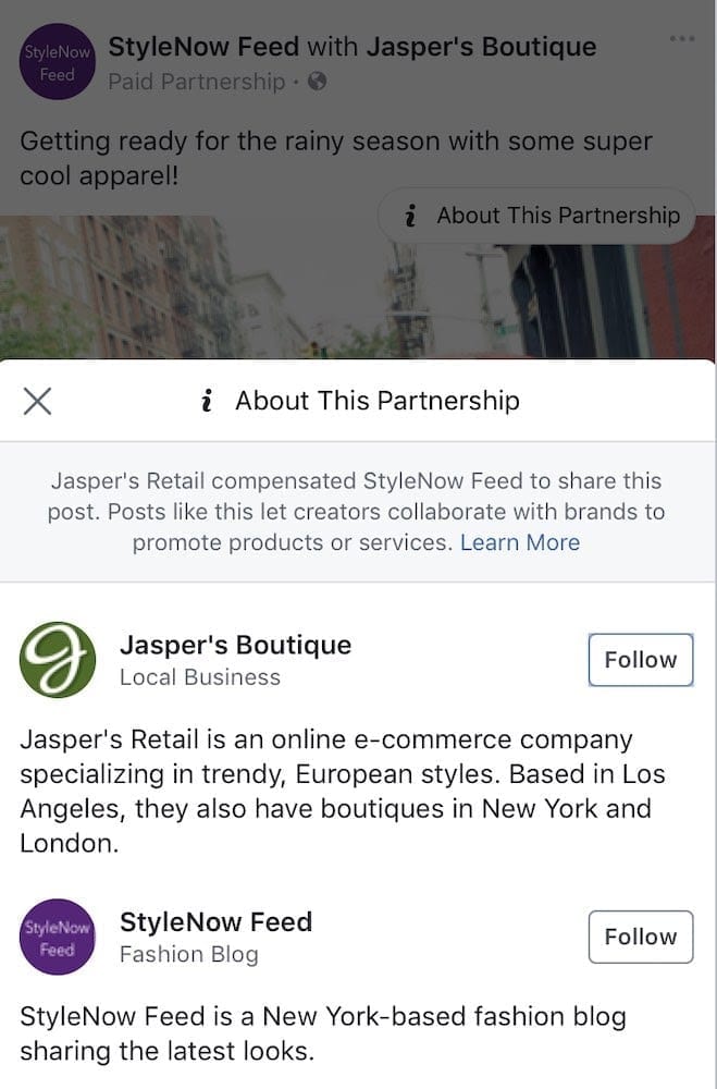 branded partnership details