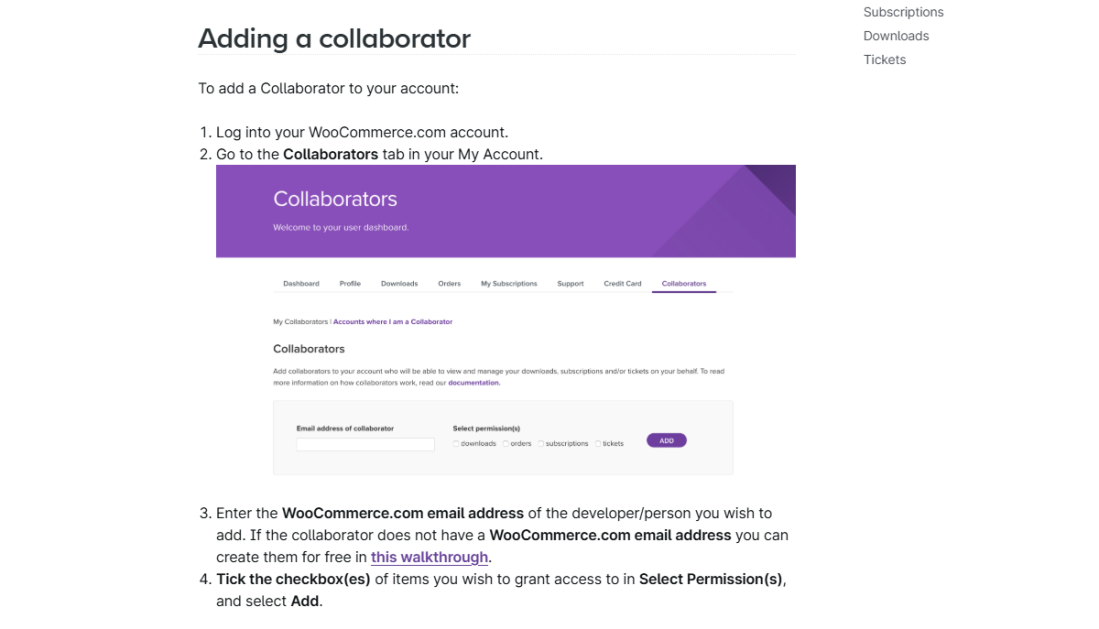 Adding A Collaborators to Your WooCommerce Account