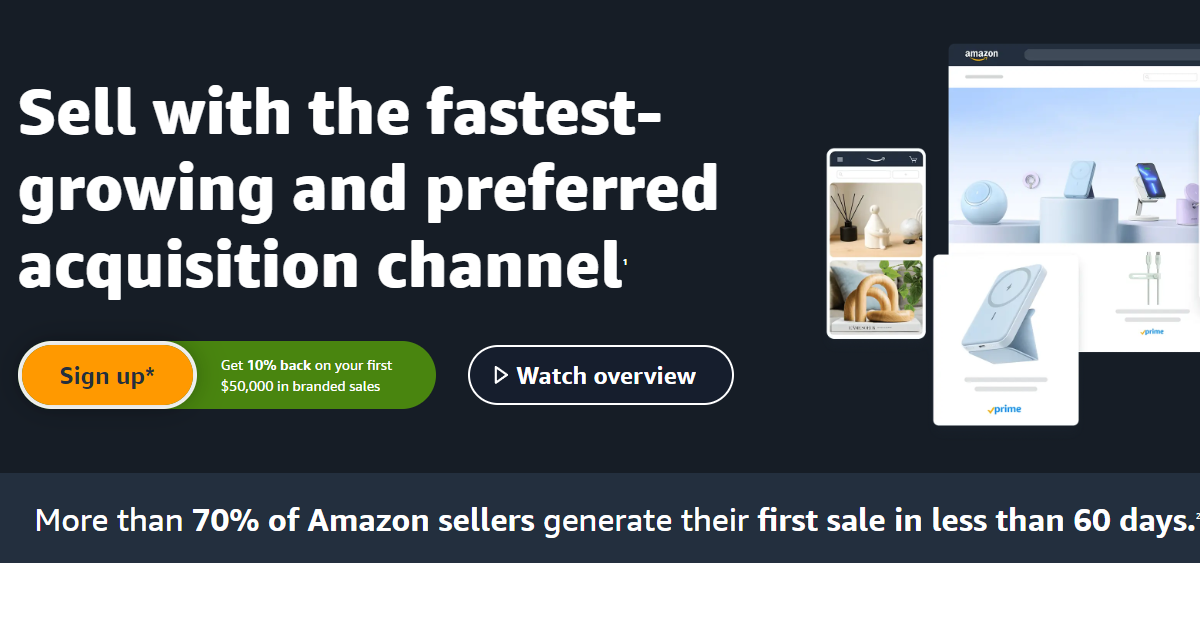 Amazon Selling Home Page 