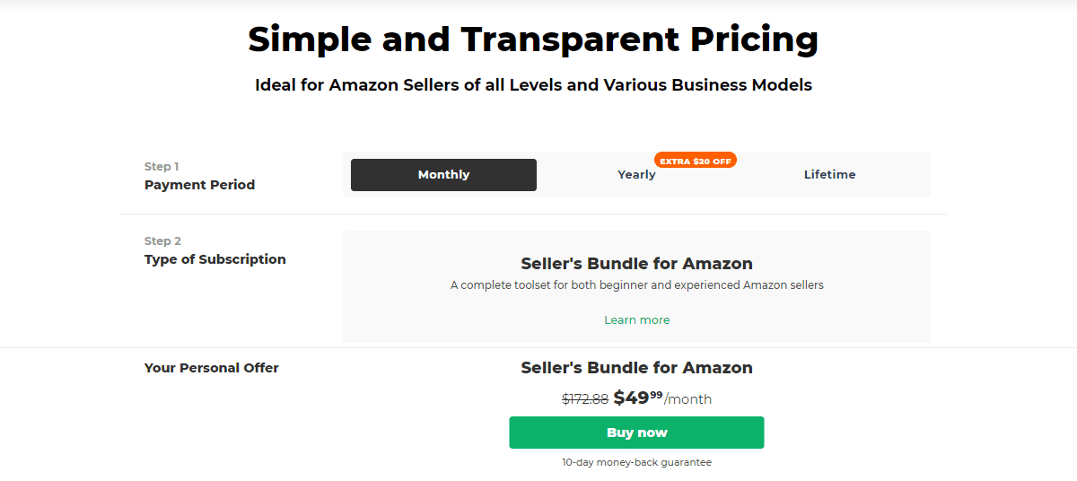Helium 10 Pricing
