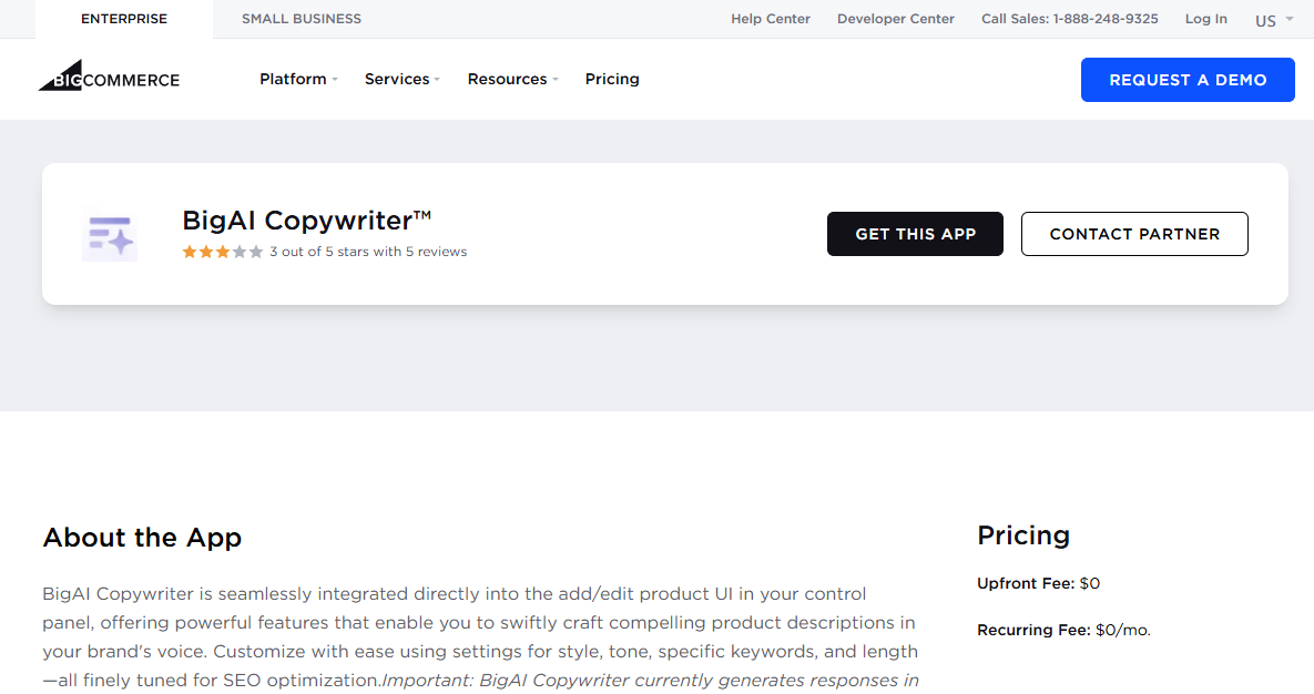BigCommerce AI Copywriting