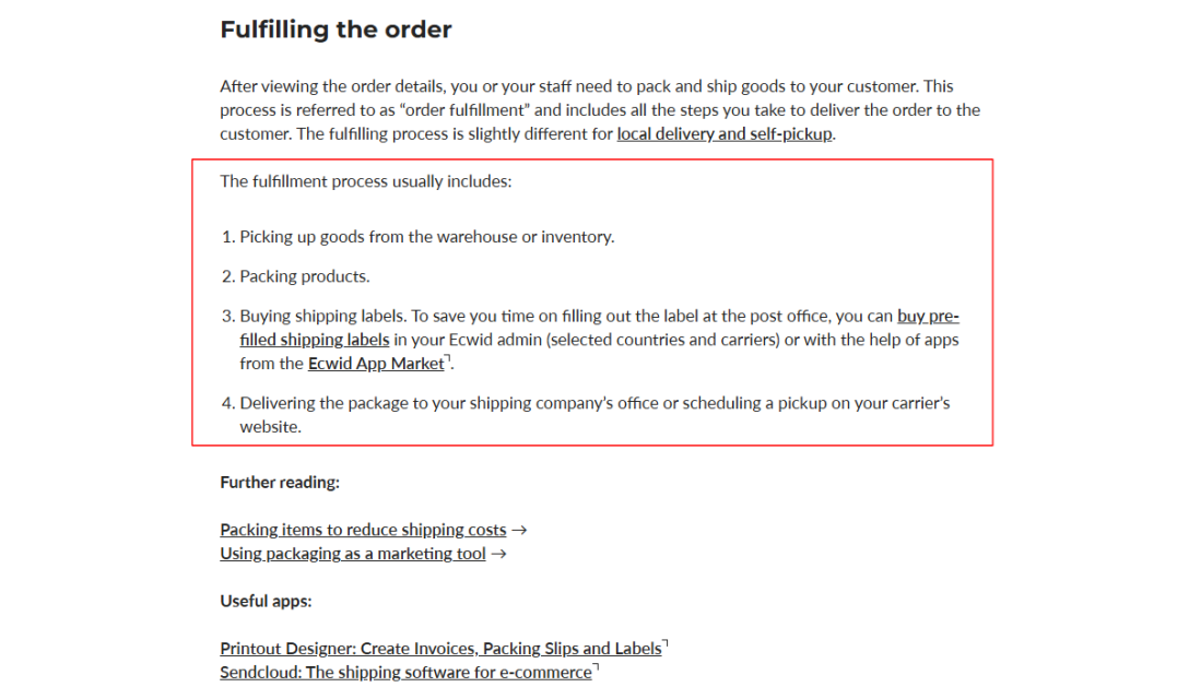 Order Fulfillment