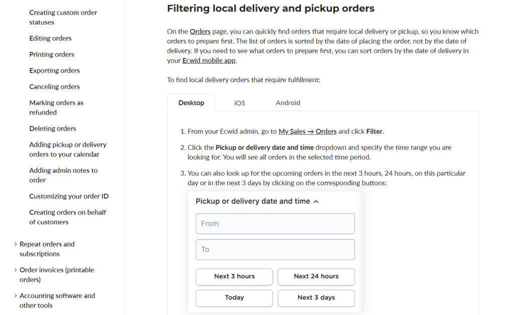 Order Pickup