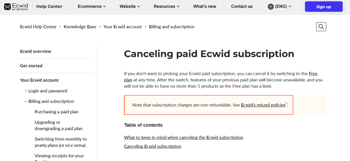 Does Ecwid Offer Refunds?