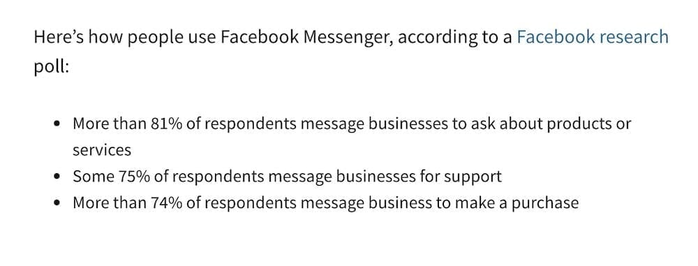 how peiople use facebook messenger