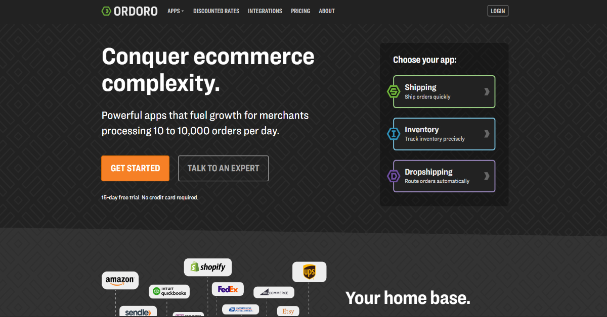 Ordoro’s shipping software
