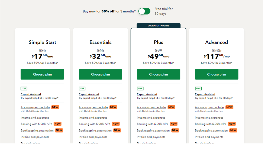 Quickbooks pricing