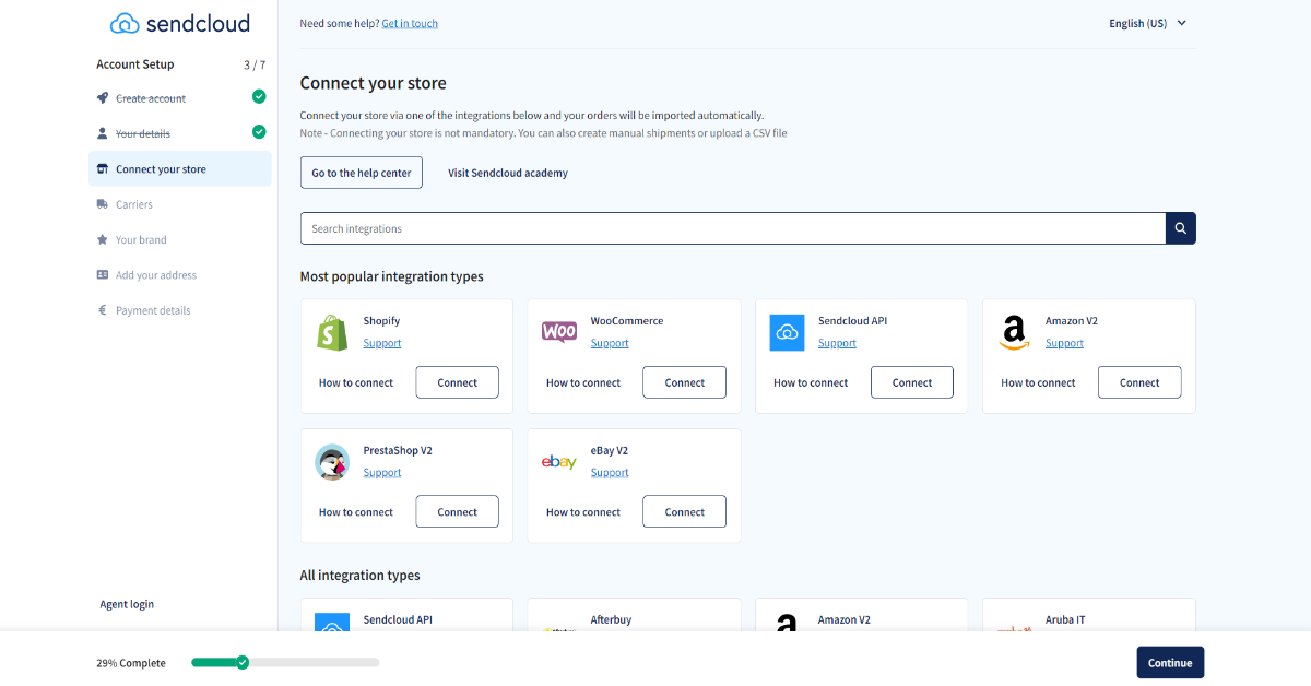SendCloud's Store Integrations