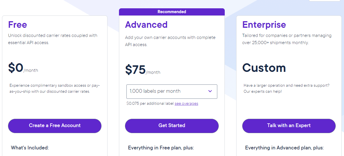 Shipengine pricing