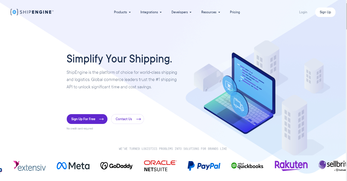 ShipEngine Homepage