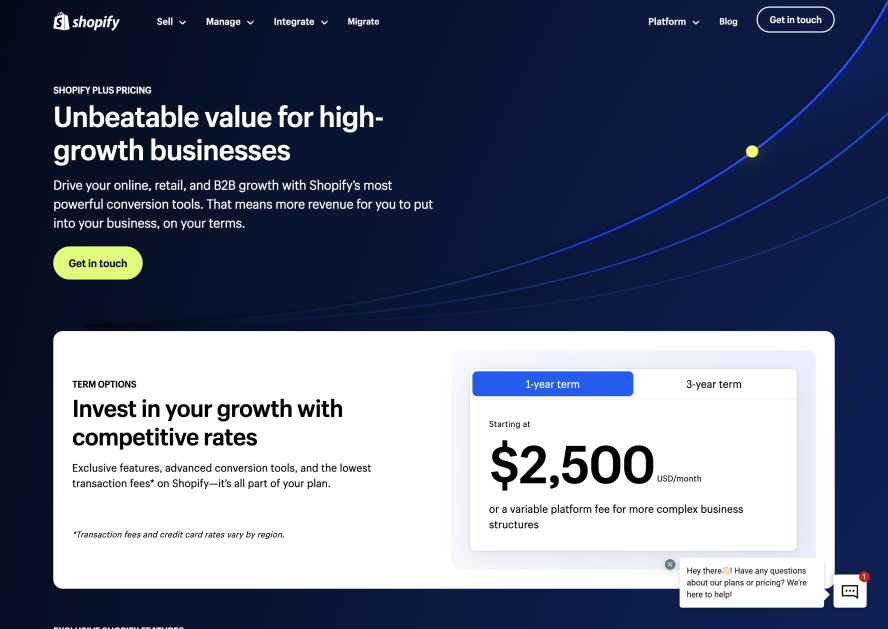 Shopify Plus pricing Shopify 11 22 2024 04 57 PM