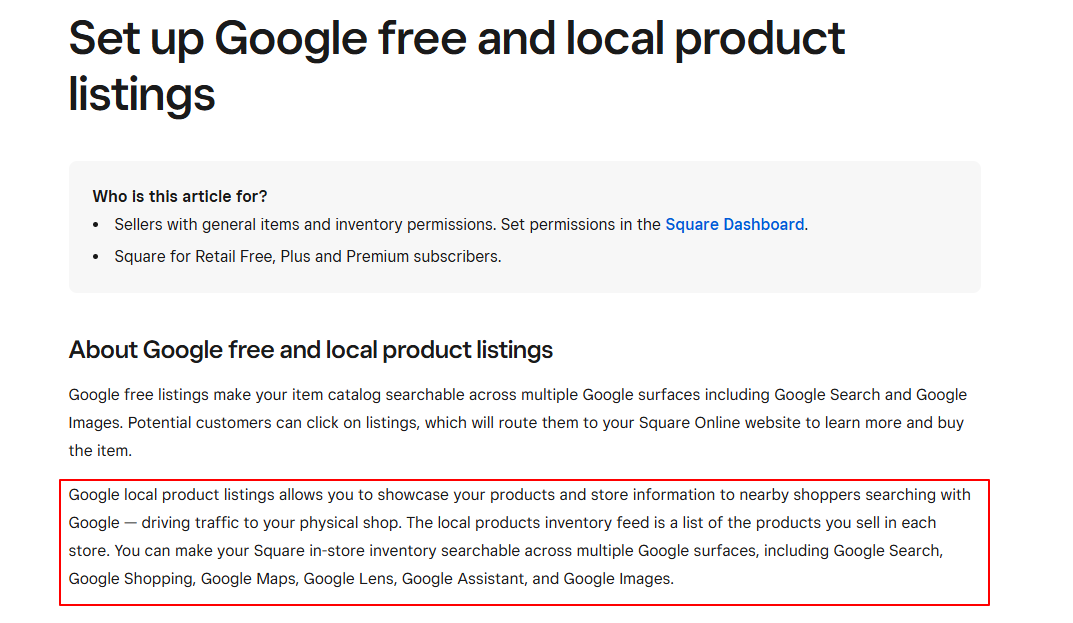 square google shopping 