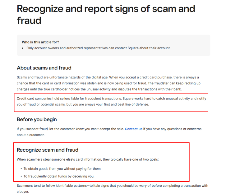 Protecting Against Scammers With Square Online