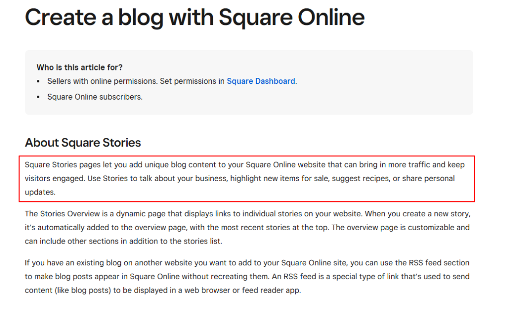 Square Stories