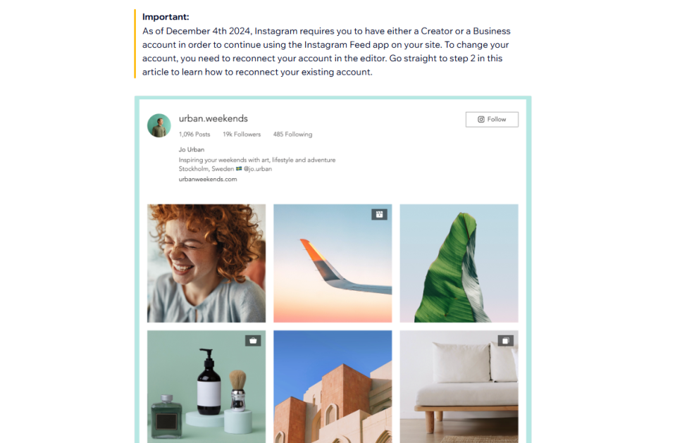 Instagram Integration