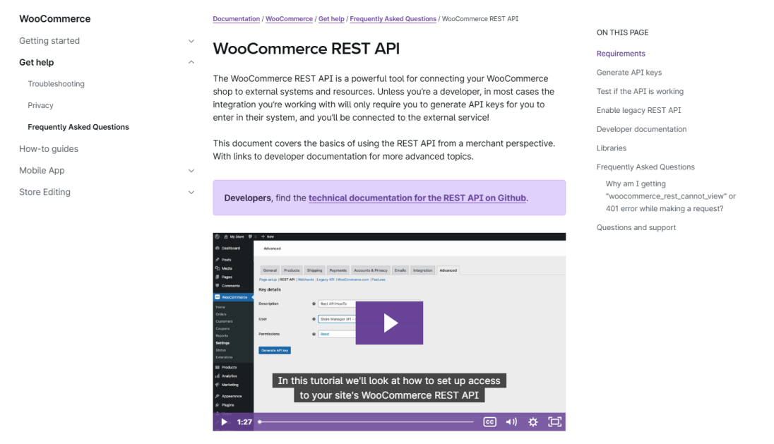 WoCommerce REST API