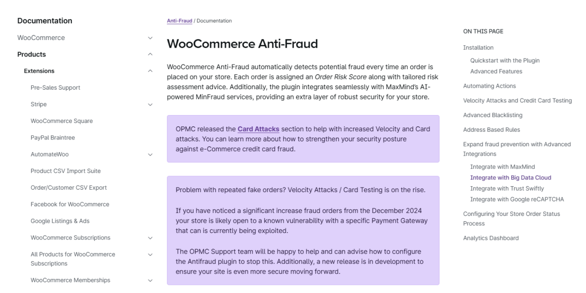 WooCommerce Fraud Protection