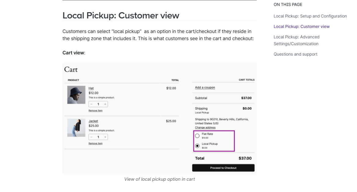 WooCommerce Local Pickup