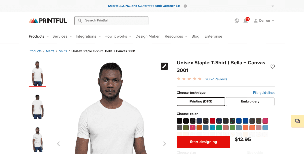 T-shirts and hoodies